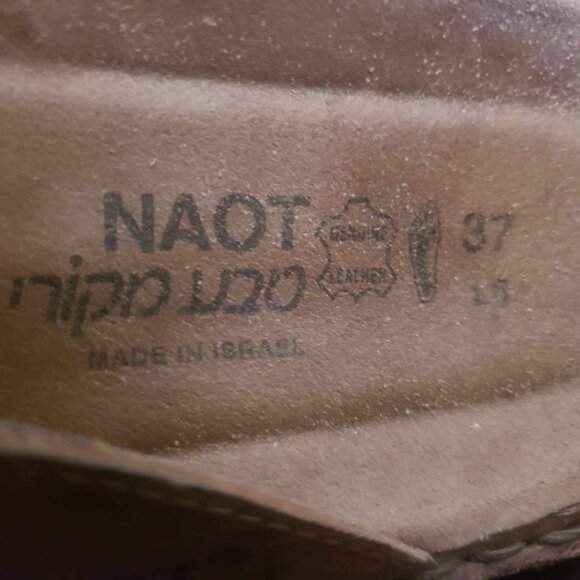 Naot Leather Comfort Sandals — Size 37 (US 6.5-7) — Made in Israel - Picture 2 of 2